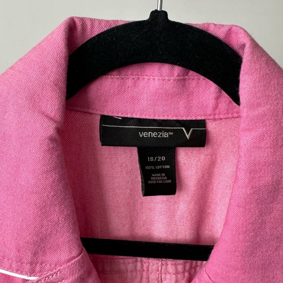 VINTAGE 2000s VENEZIA Chic Pink Short Trench Coat Size-18/20, fits smaller sizes - Picture 5 of 10